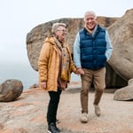 A couple enjoying a walk on Kangaroo Island